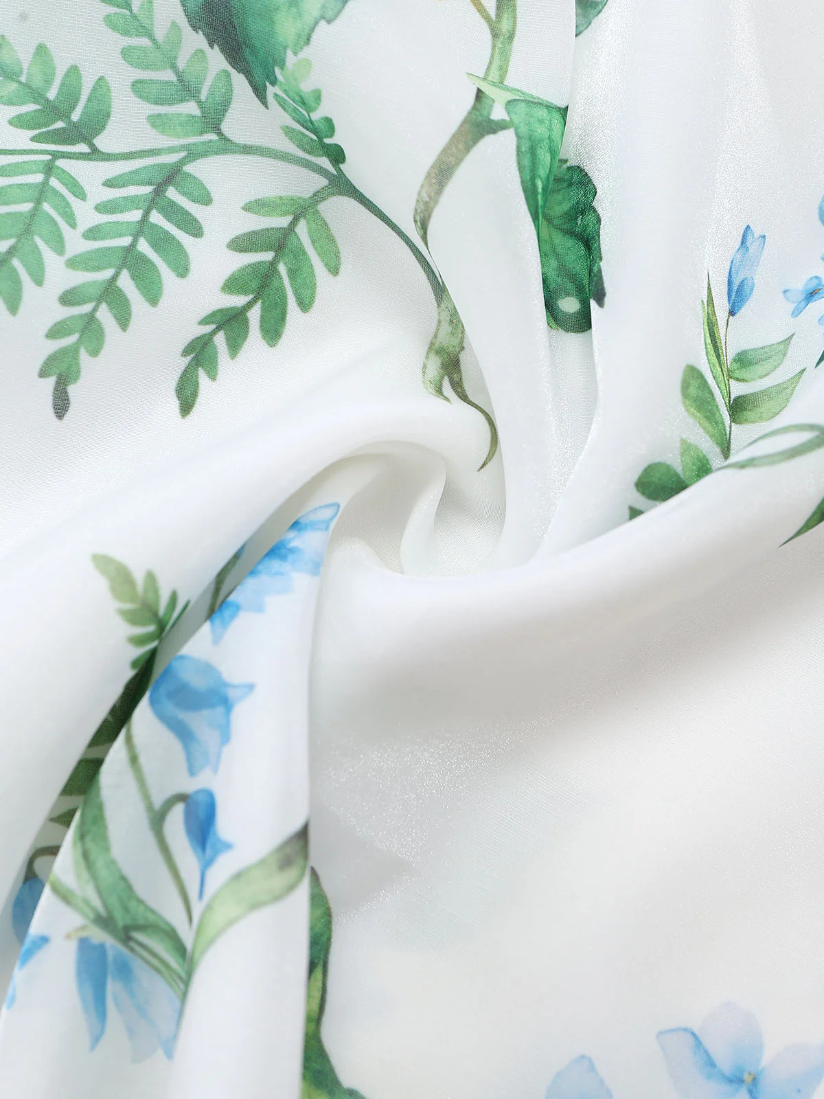 [Pre-Sale] Blue 1950s Floral Print V-Neck Swing Dress - Image 8