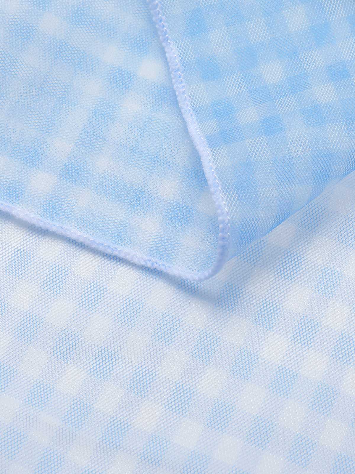 Blue 1950s Plaids Mesh Cover-Up - Image 7