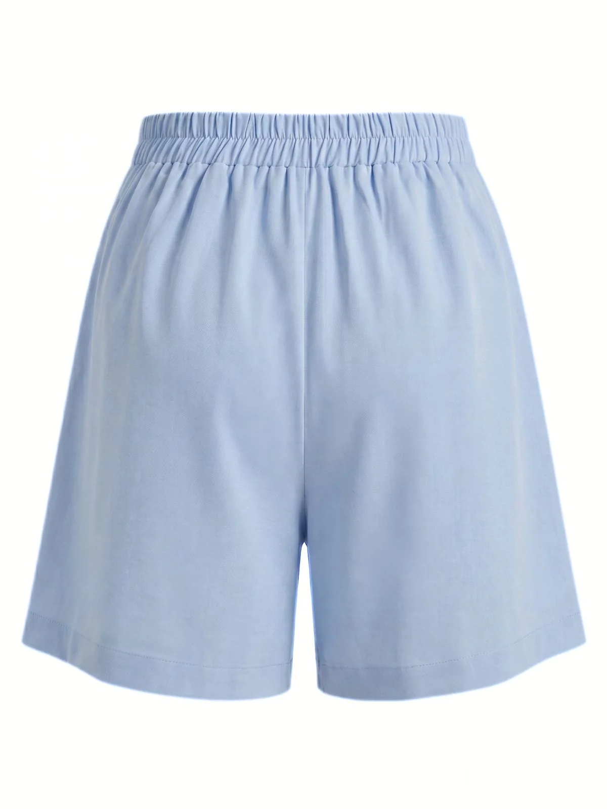 Blue 1950s Plicated Wide Leg Shorts - Image 2