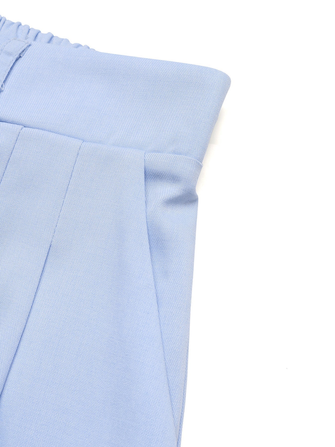 Blue 1950s Plicated Wide Leg Shorts - Image 3