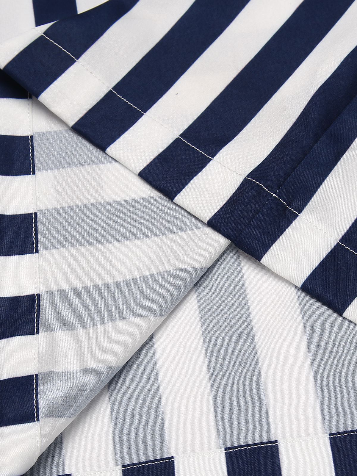 Blue 1930s Striped Ruffle Jumpsuit - Image 14