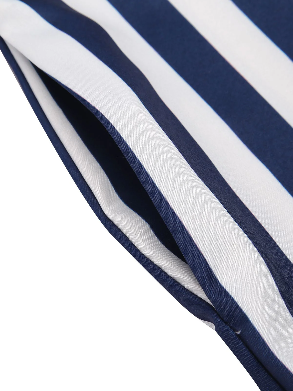 Blue 1930s Striped Ruffle Jumpsuit - Image 7