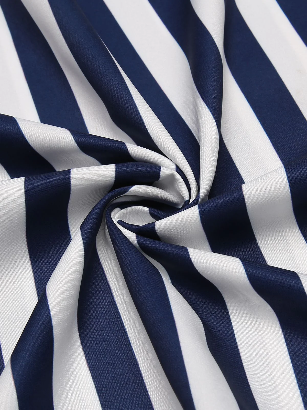 Blue 1930s Striped Ruffle Jumpsuit - Image 9