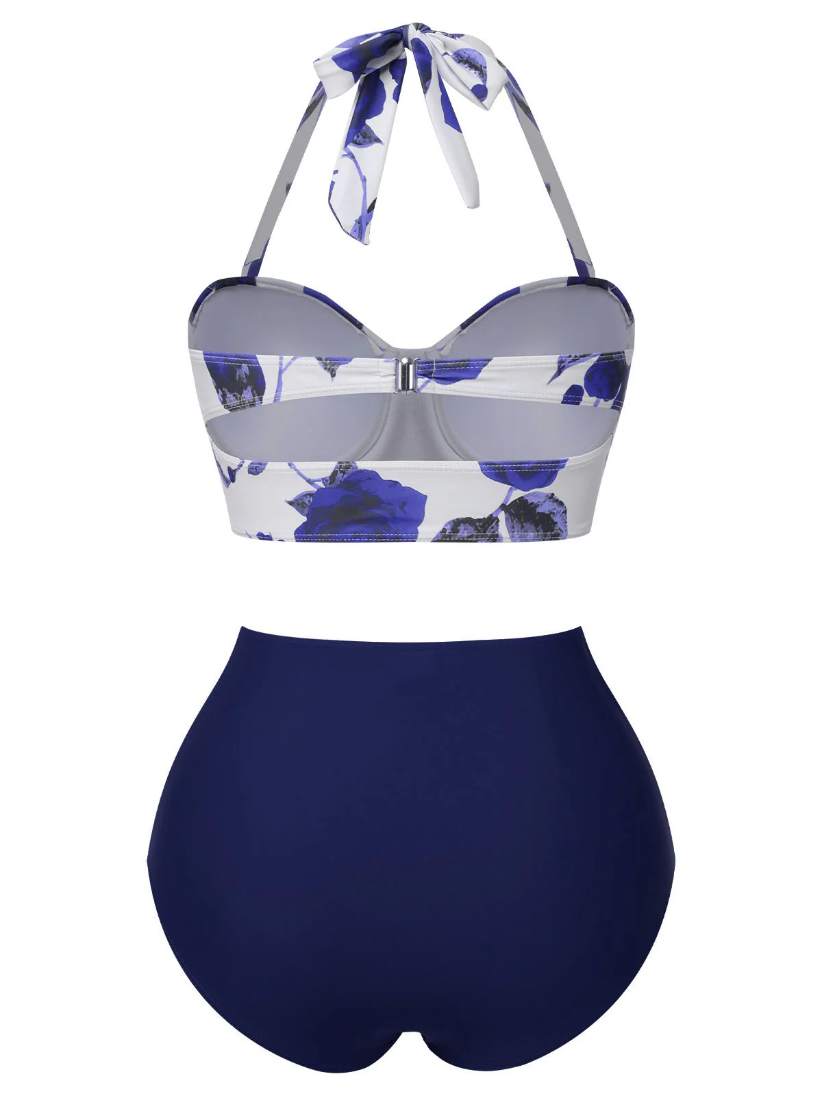 Red 1960s Halter Roses Swimsuit - Image 9