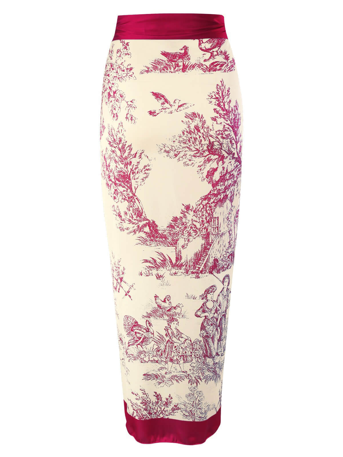 1960s Ink Floral Patchwork Tie-Up Cover-Up - Image 6