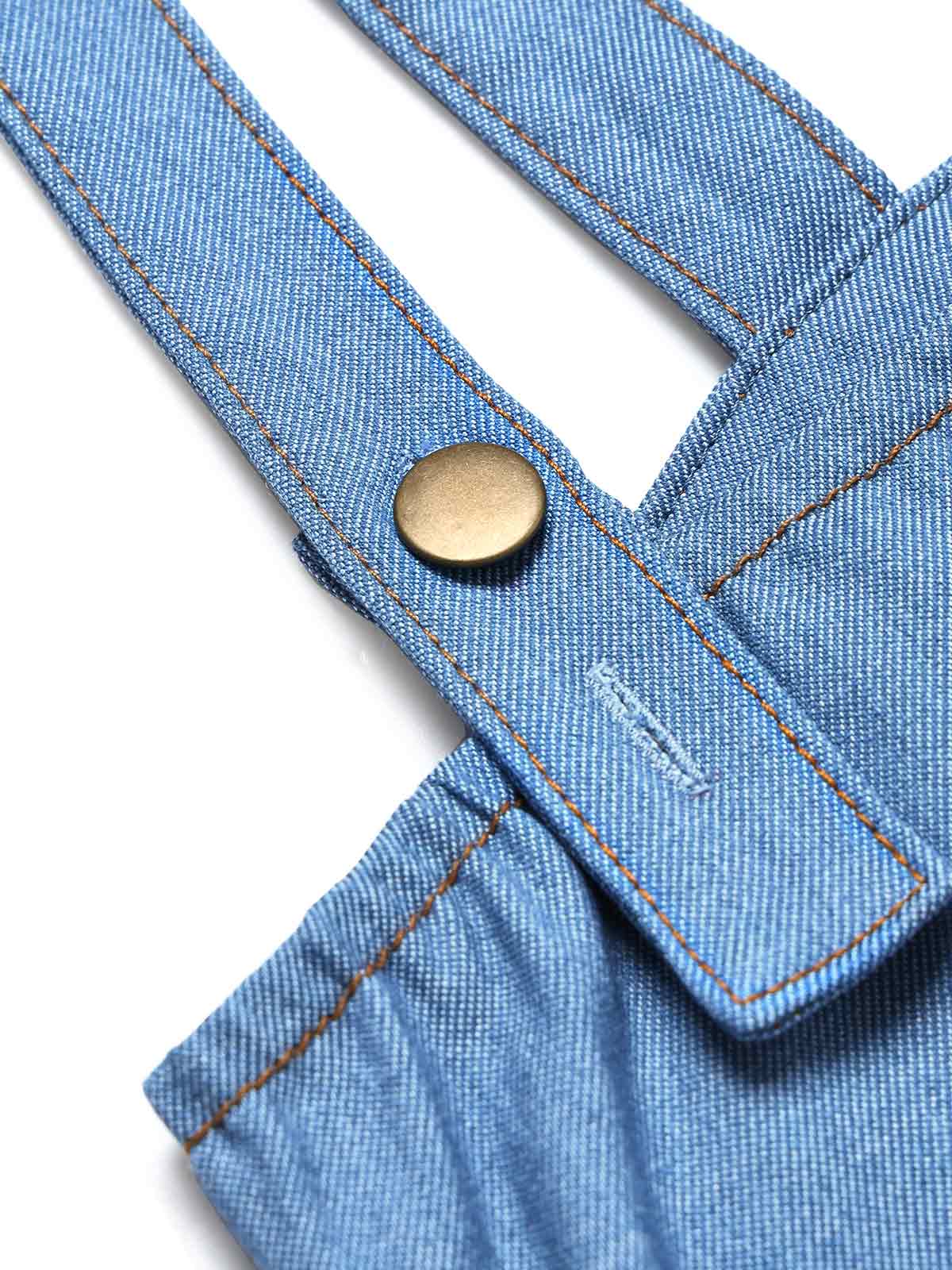 [Pre-Sale] Blue 1980s Faux Denim Sweetheart Corset Strap Mini Dress - Image 8
