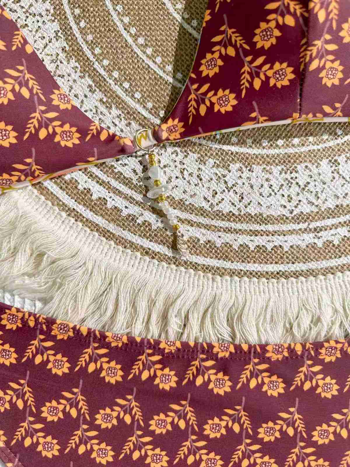 Brown 1940s Reversible Flower Halter Bikini Set - Image 7