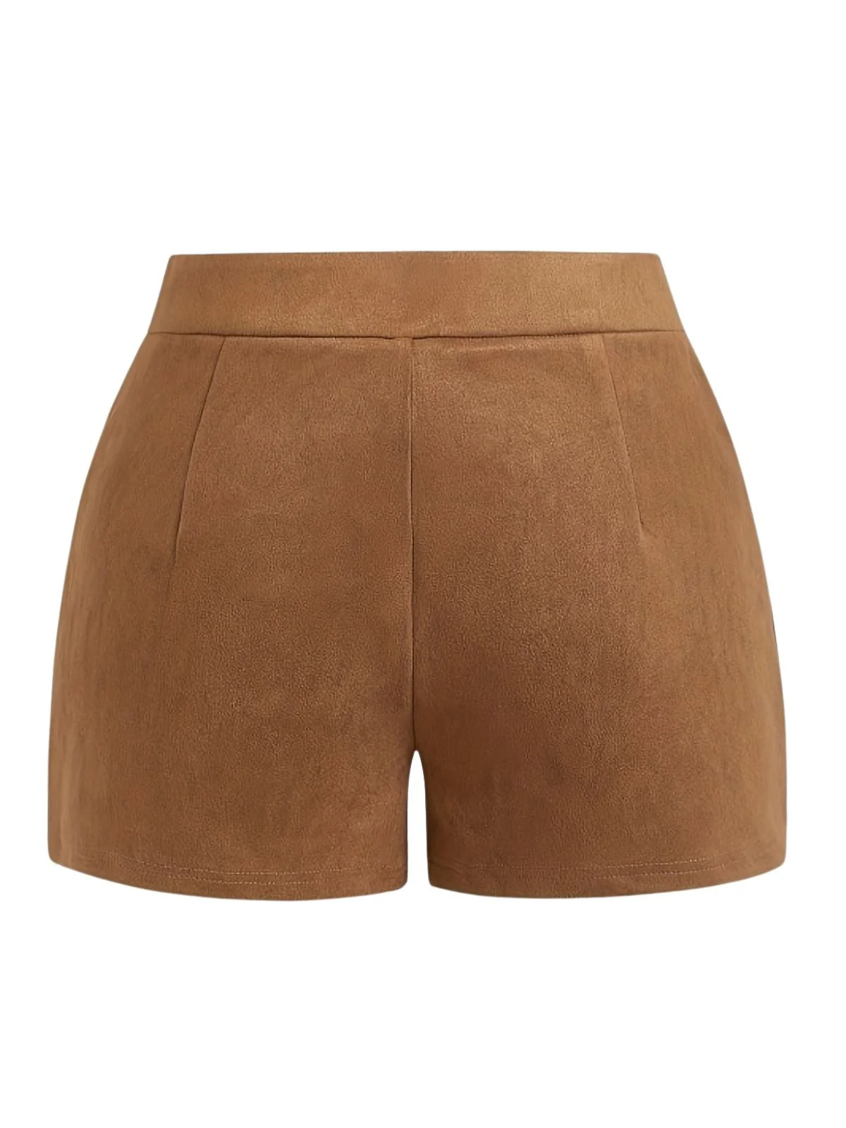 Brown 1960s Vintage Suedette Fringe Shorts - Image 2