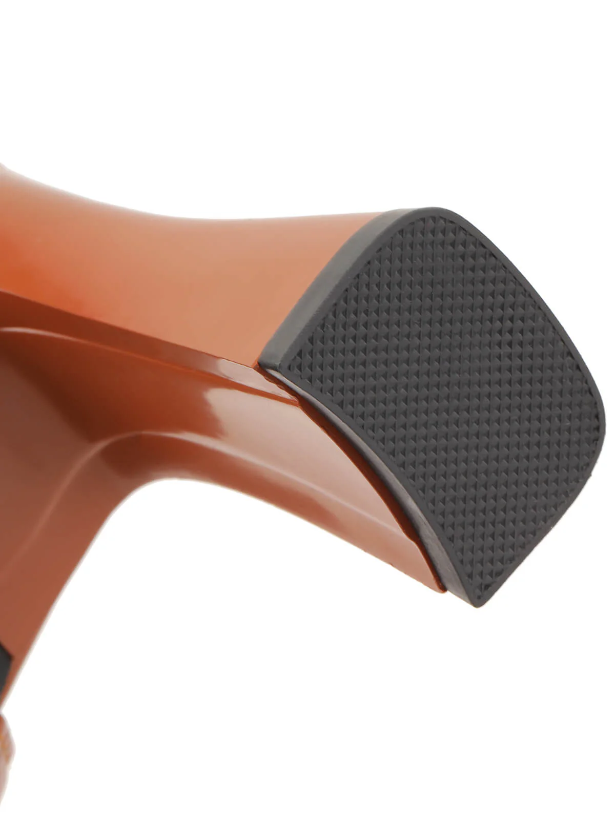 Brown Elastic Strap High Heel Sandals - Image 6