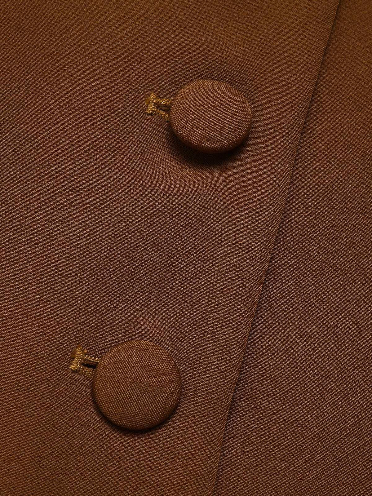 Camel Color 1940s Lapel Cape Coat - Image 11