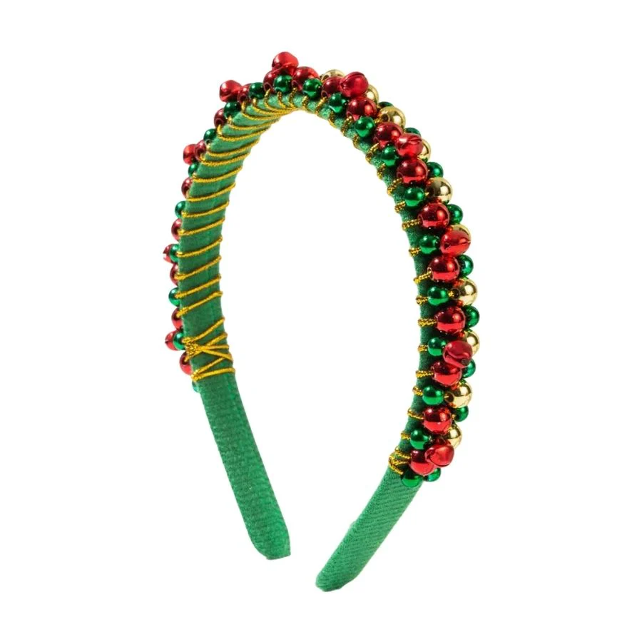 Christmas Colored Bell Beads Headband