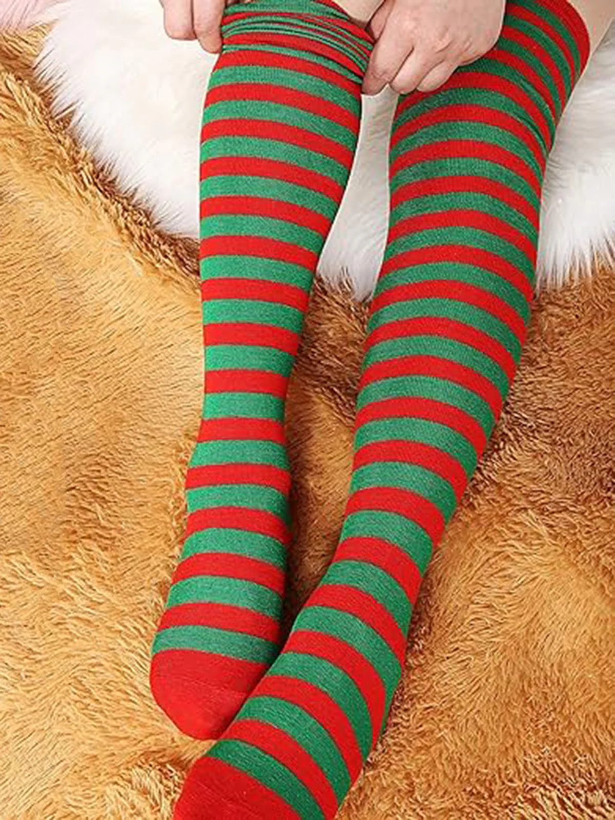 Christmas Stripes Candy Cane Stockings - Image 2