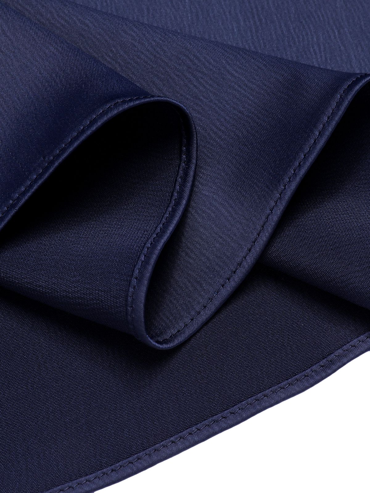 Dark Blue 1930s Flounce Sleeve Cowl Neck Trumpet Dress - Image 7