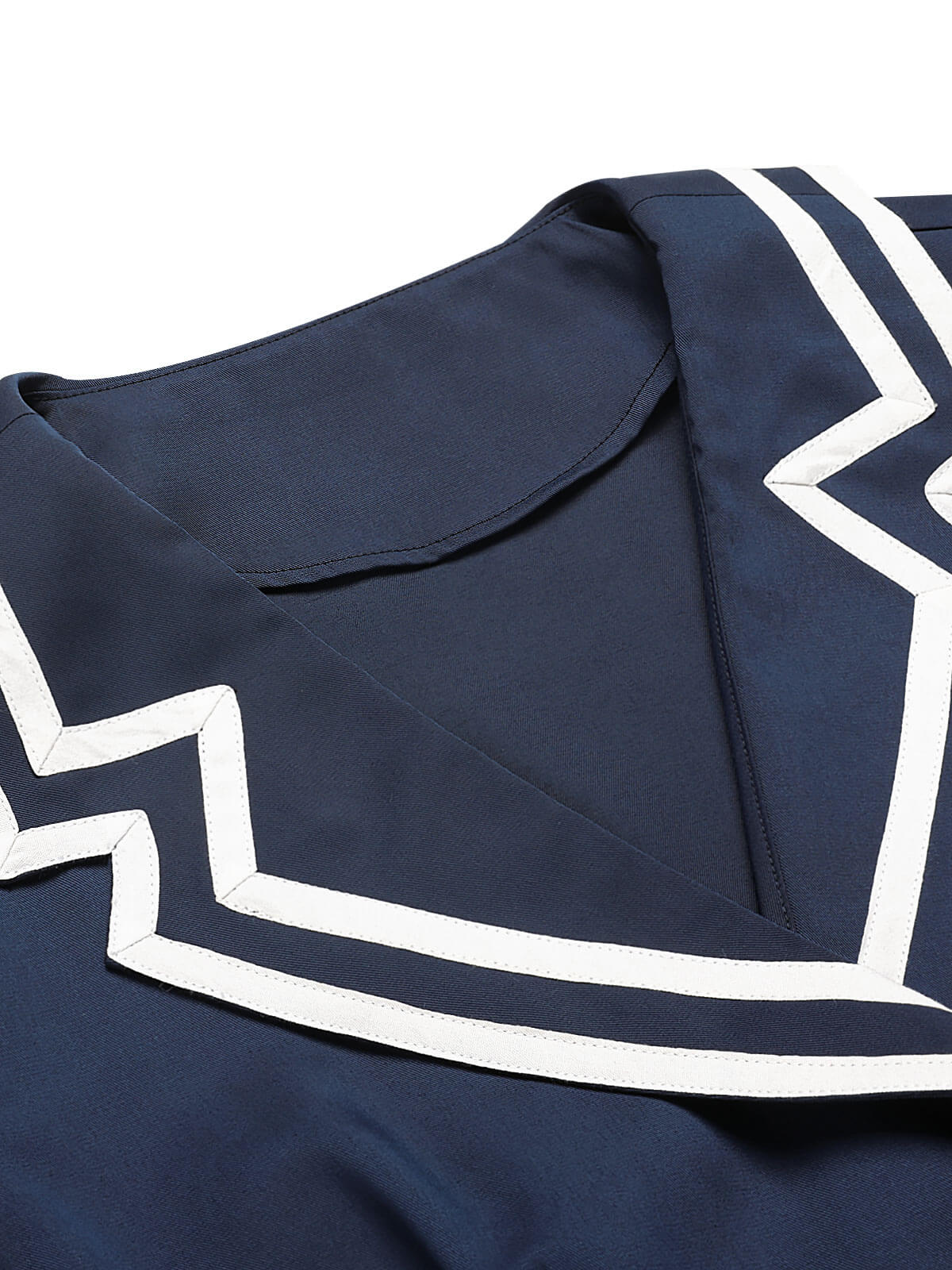 Dark Blue 1950s Sailor Style Double Breasted Dress - Image 5
