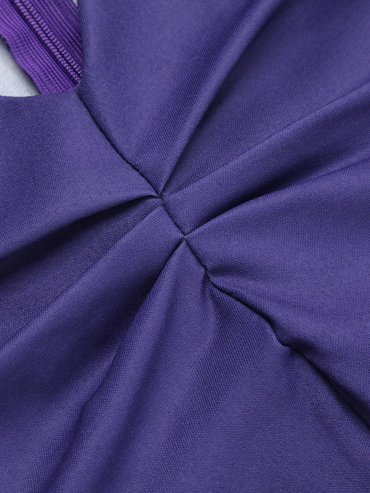Deep Purple 1950s Halloween V-Neck Swing Dress - Image 5