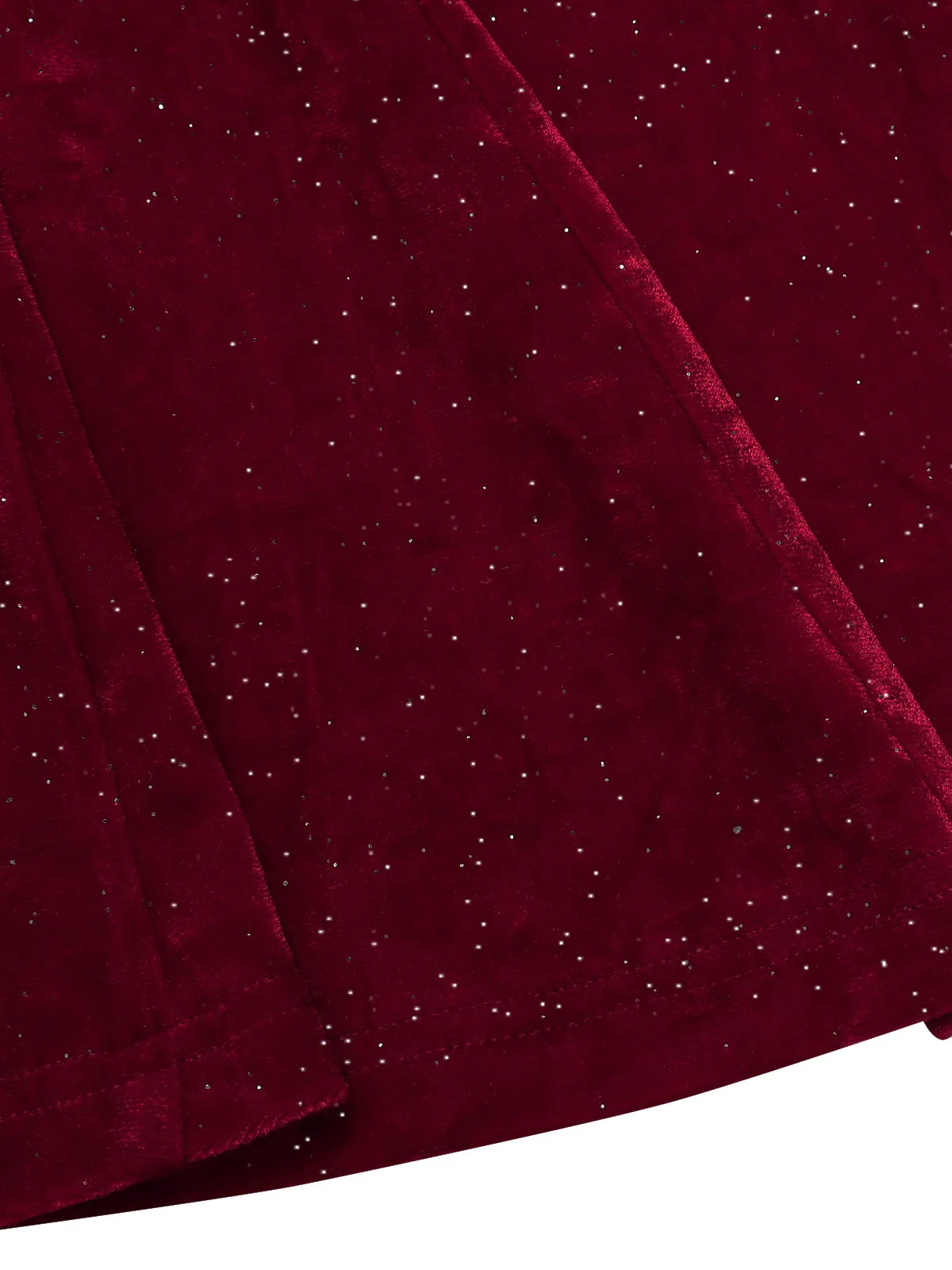 Deep Red 1930s Glitter Cowl Neck Mermaid Dress - Image 8