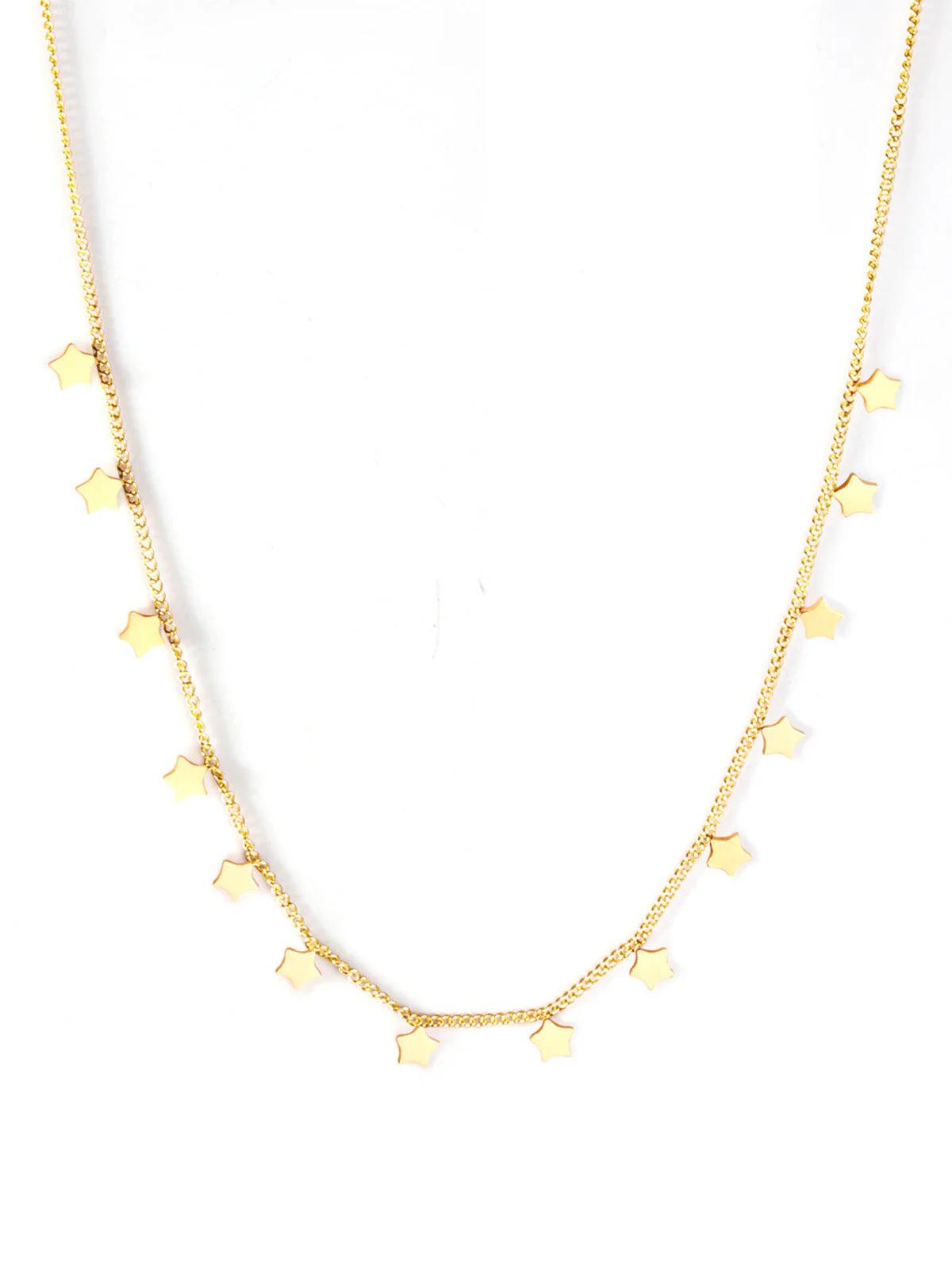 Gold Star Pendant Chain Necklace