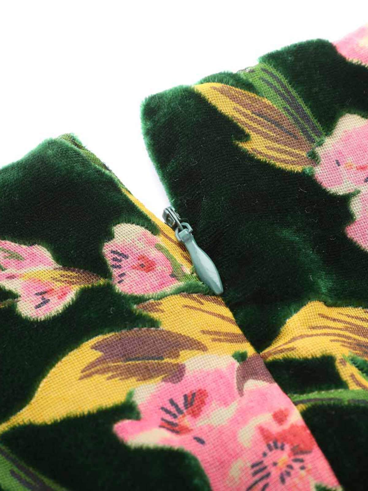 Green 1930s Velvet Vintage Jumpsuit - Image 12
