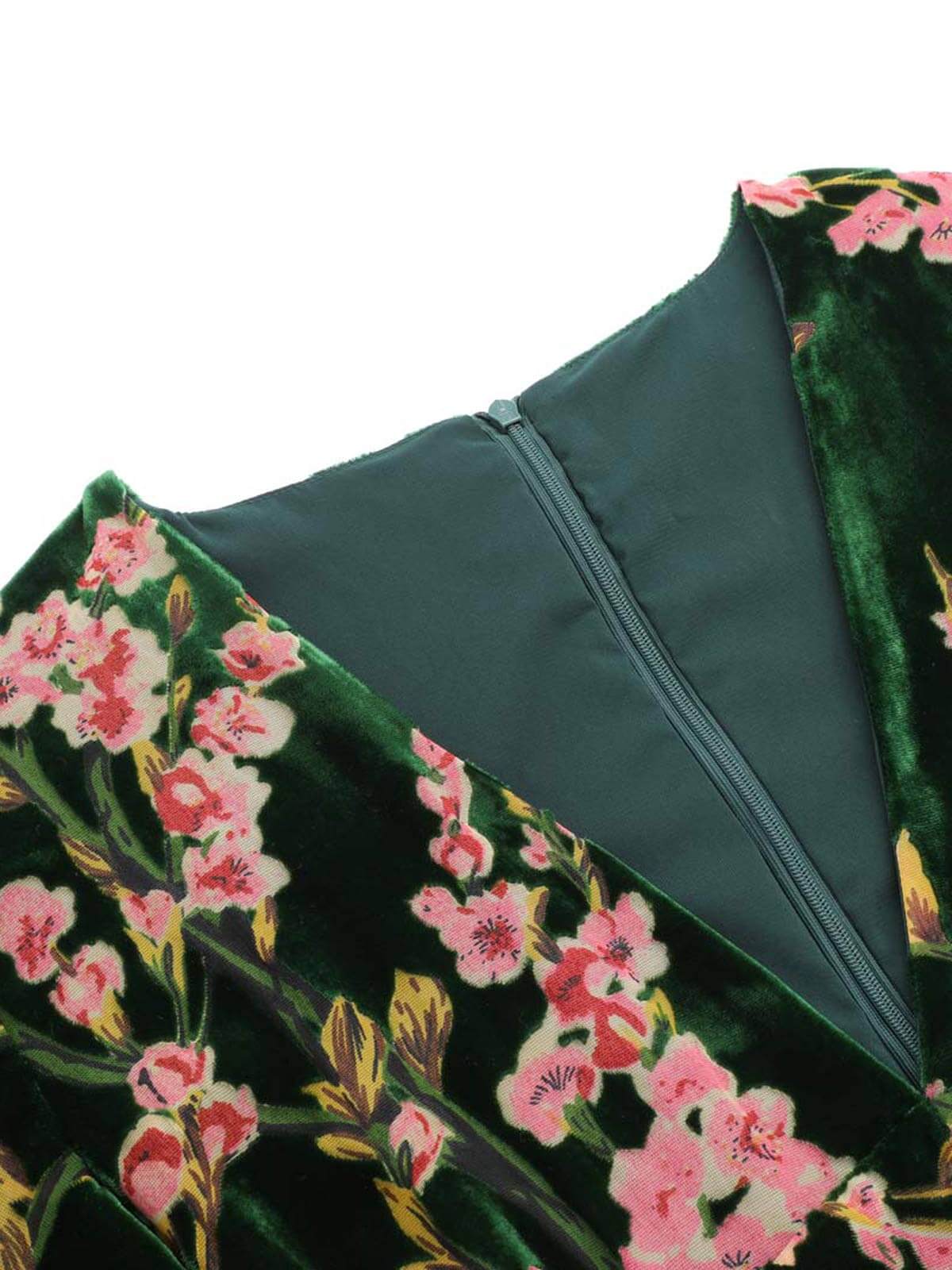 [Plus Size] Green 1930s Velvet Vintage Jumpsuit - Image 3