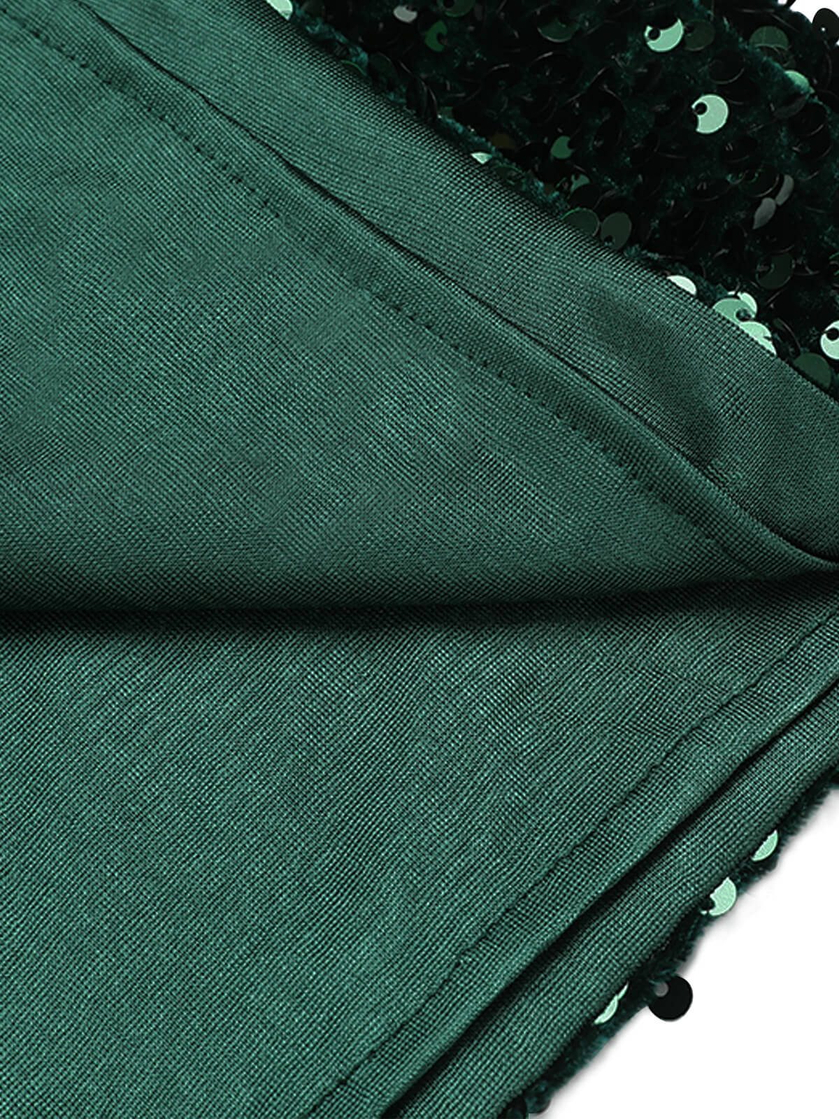 Green 1960s Sequins Off-Shoulder Pencil Dress - Image 7