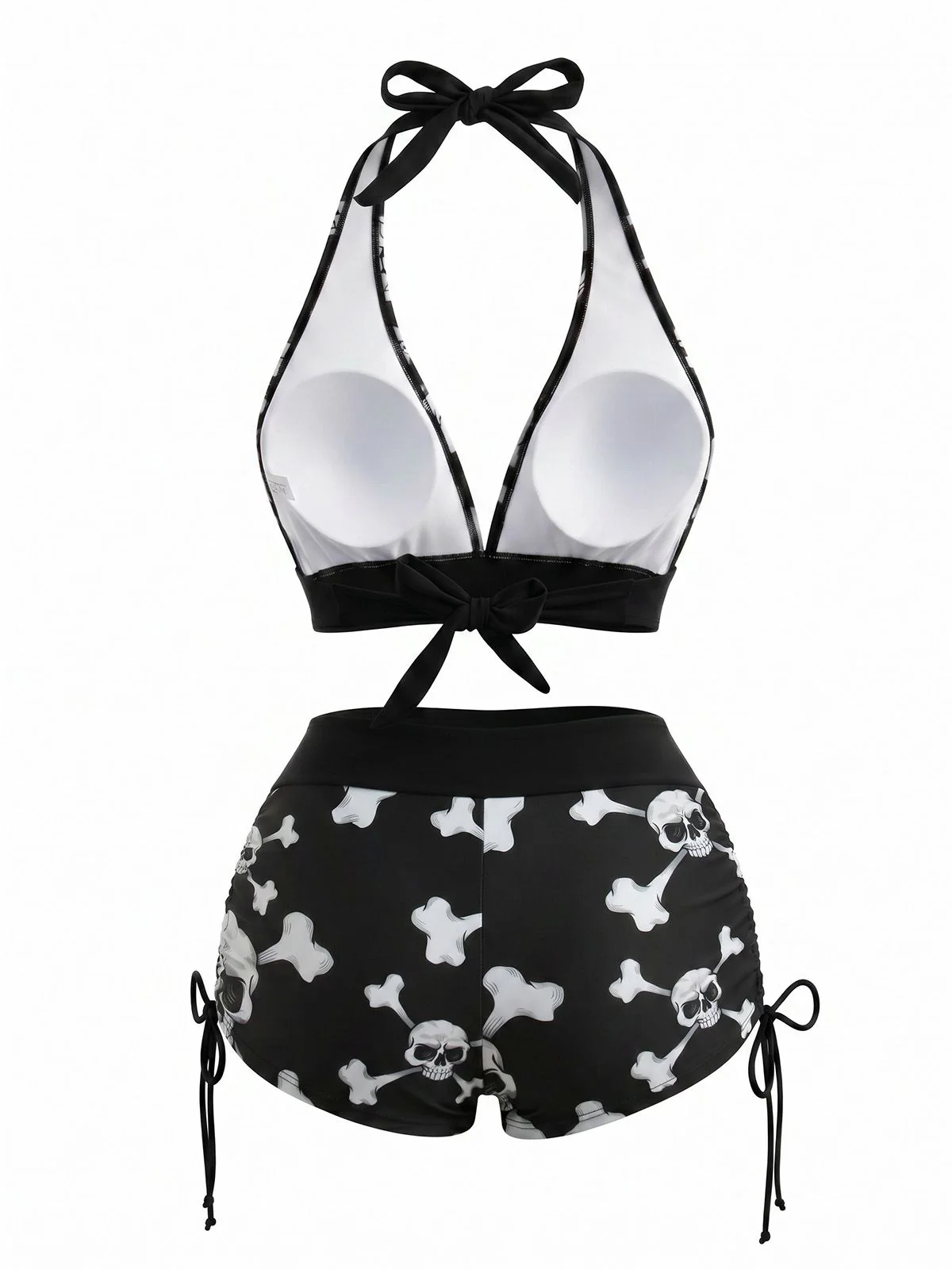 1980s Punk Halter Rock Skull Bikini Set - Image 7