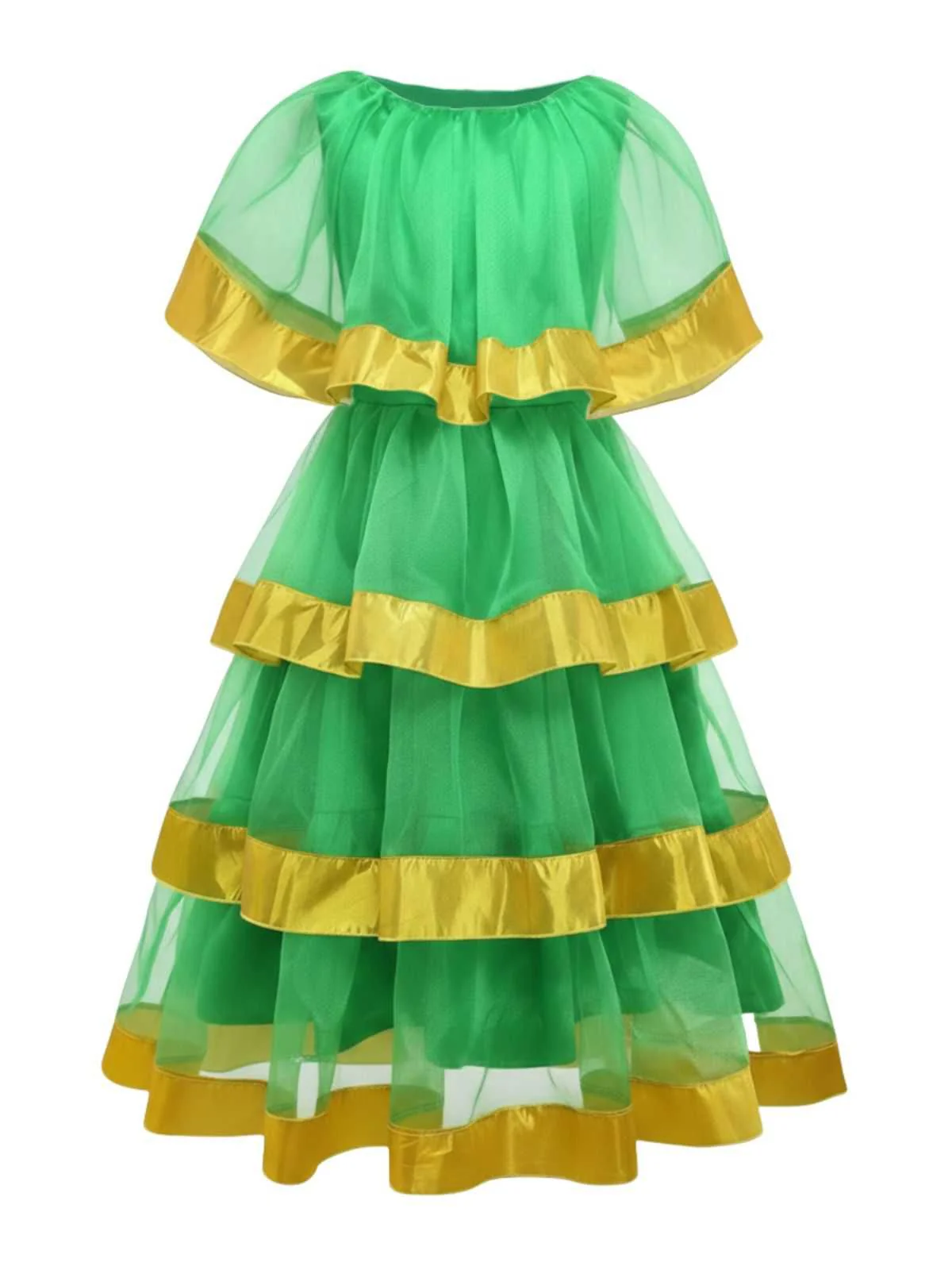 Green Christmas Tree Costume With Bell - Image 5