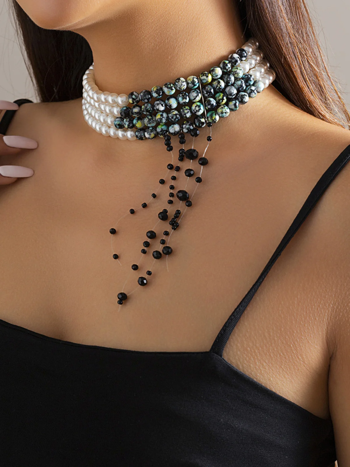 Halloween Gothic Blood Drop Tassel Necklace - Image 4