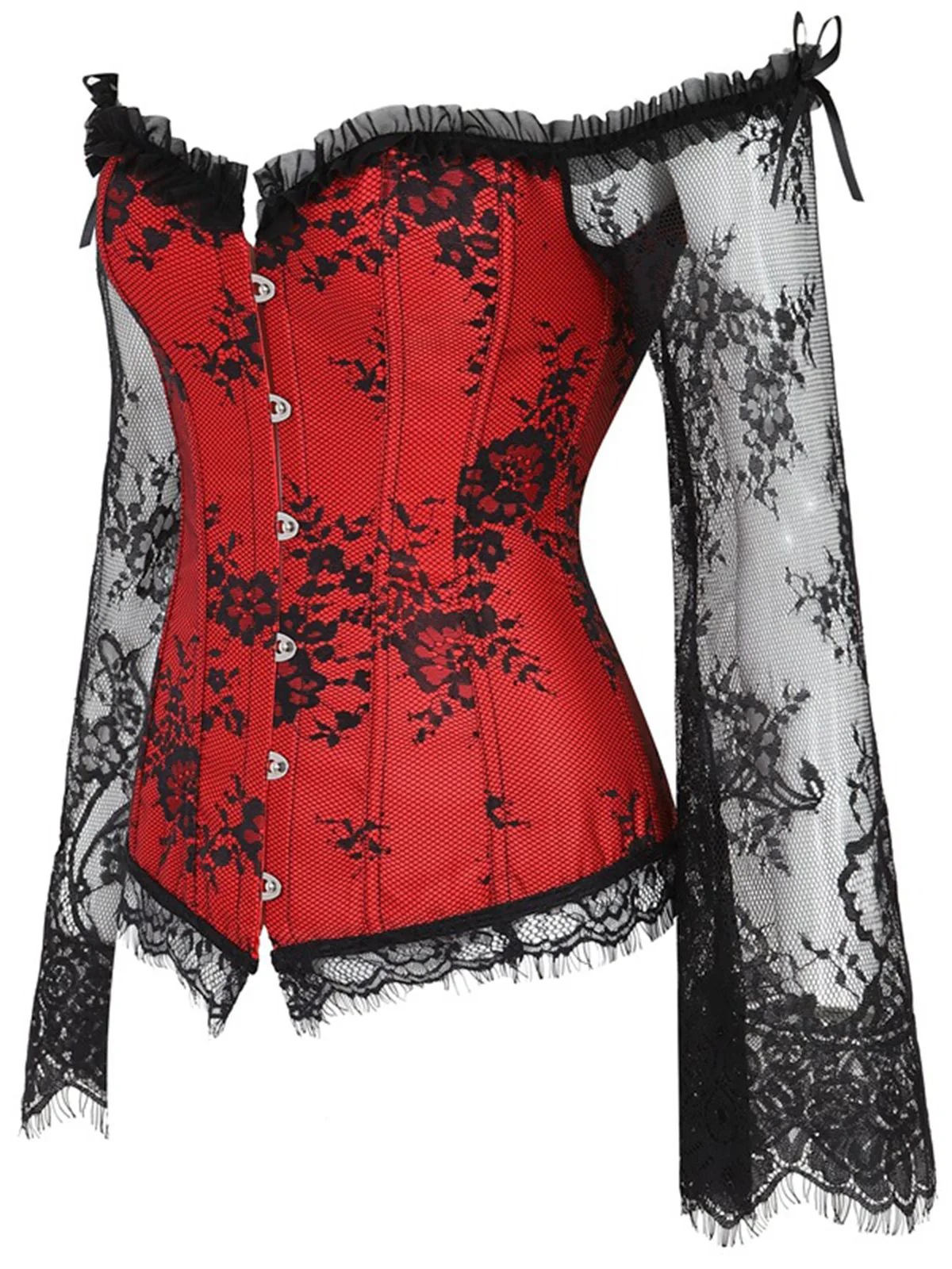 Halloween Steampunk Lace Patchwork Corset - Image 11