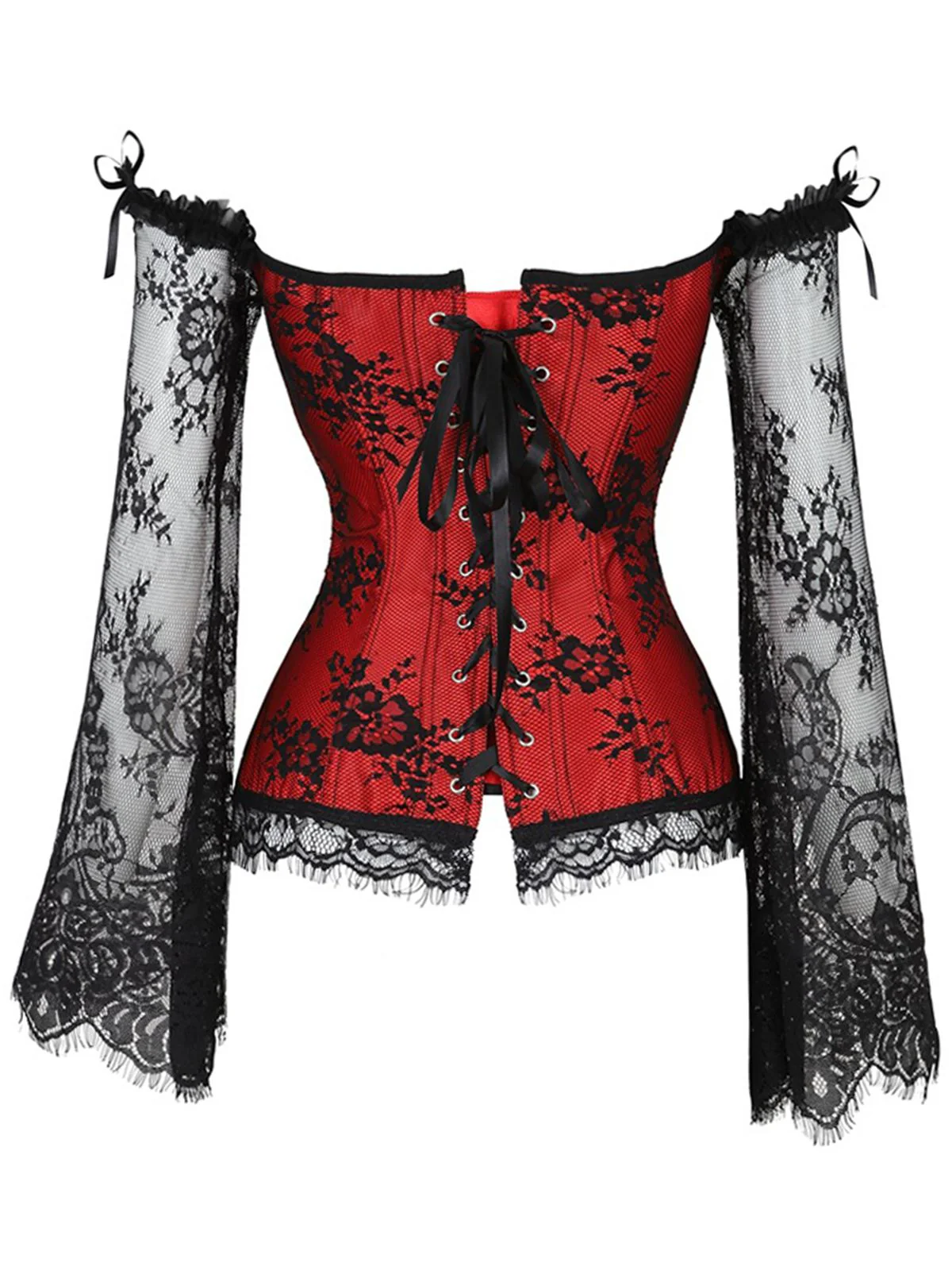 Halloween Steampunk Lace Patchwork Corset - Image 12