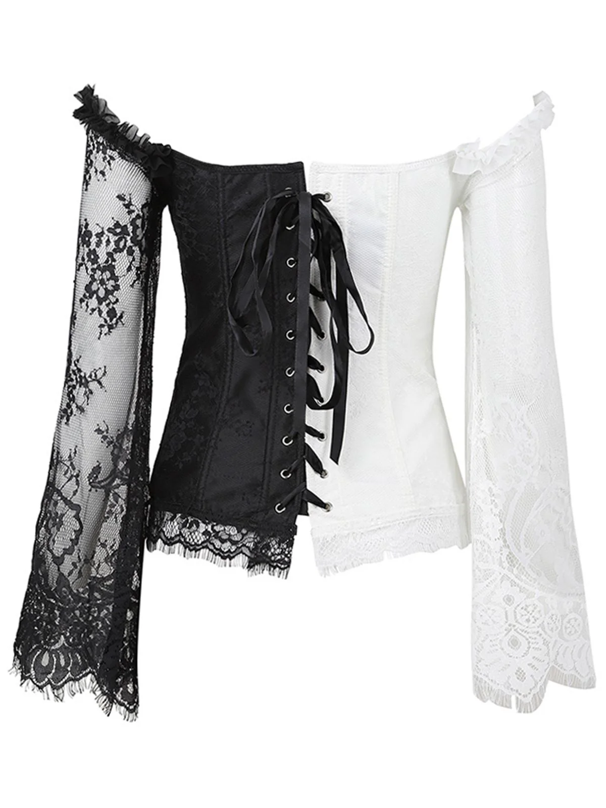 Halloween Steampunk Lace Patchwork Corset - Image 3