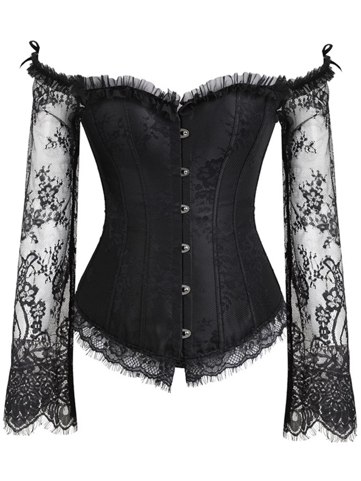 Halloween Steampunk Lace Patchwork Corset - Image 7