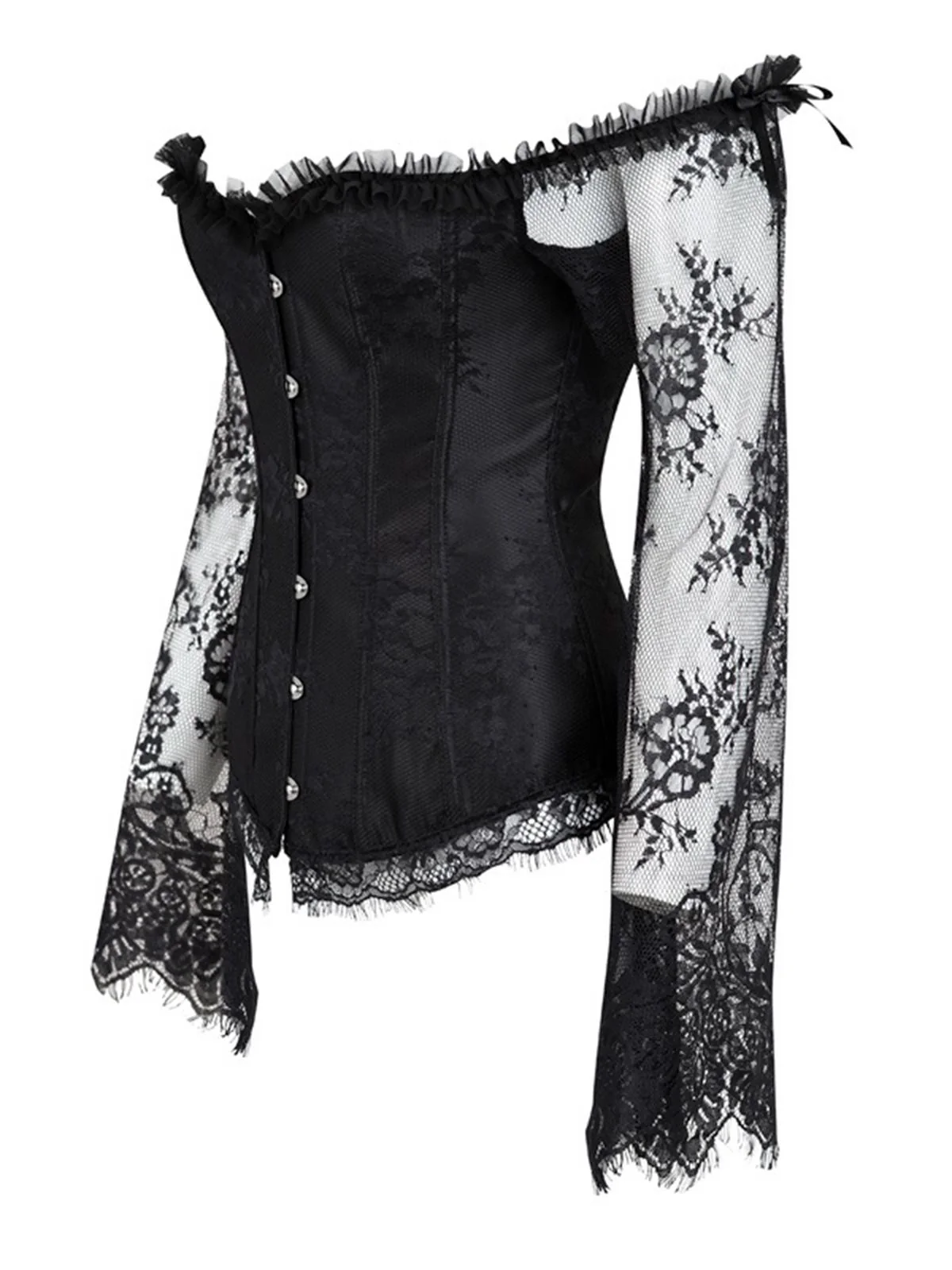 Halloween Steampunk Lace Patchwork Corset - Image 8
