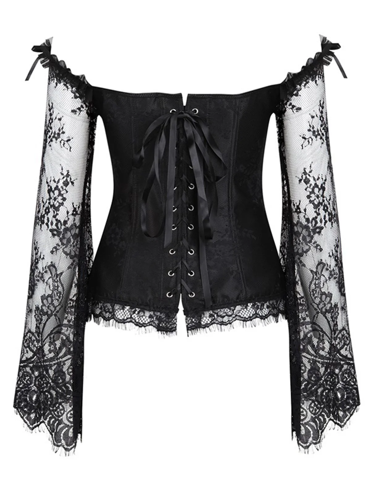 Halloween Steampunk Lace Patchwork Corset - Image 9