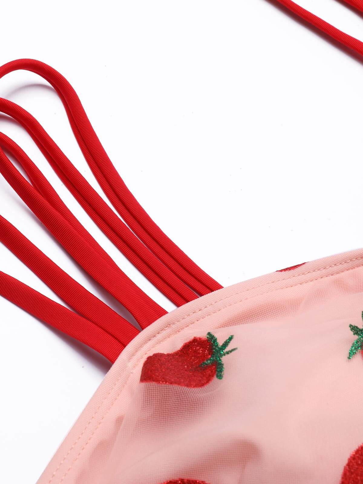 1950s Lace Strawberry Cami Tankini Set - Image 6
