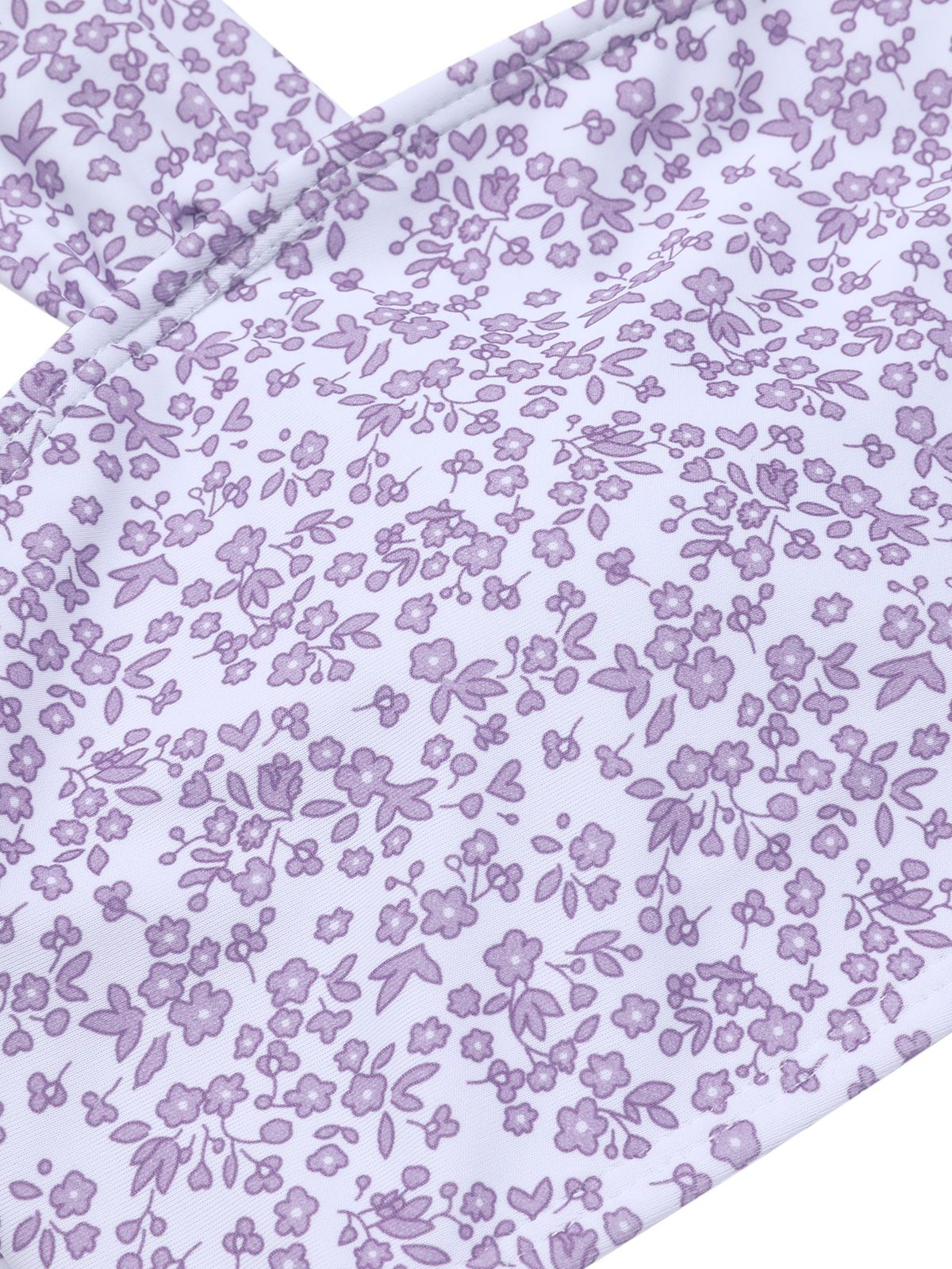 Lavender 1950s Floral Wide Strap Swimsuit - Image 4