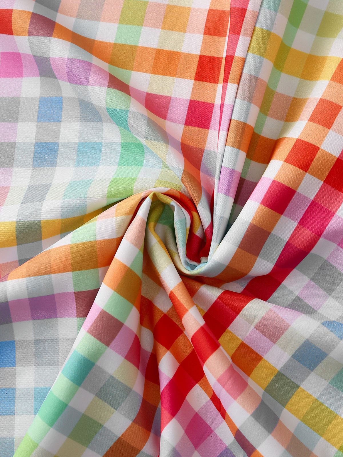 Multicolor 1940s Plaid Lapel Short Sleeve Dress - Image 9