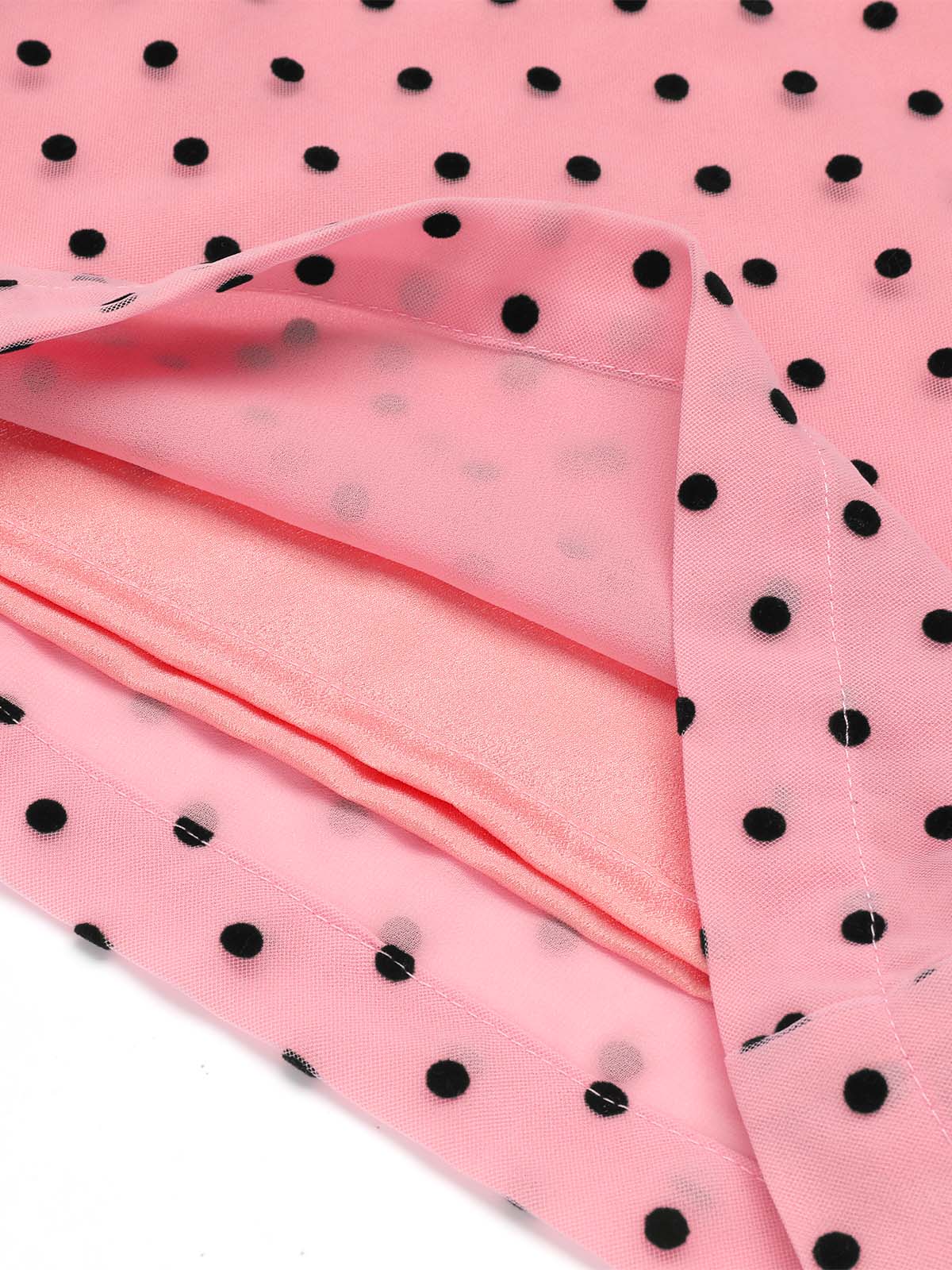 Pink 1930s Polka Dot One-shoulder Jumpsuit - Image 7