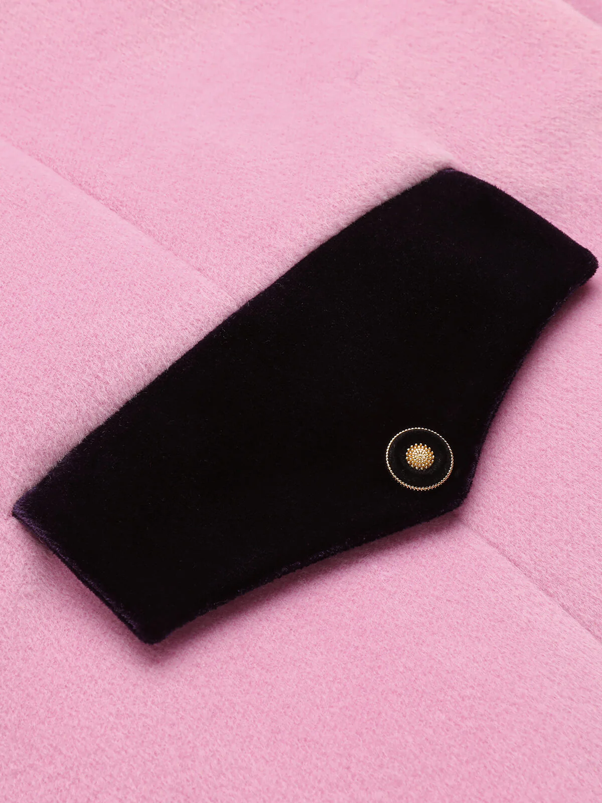 Pink 1930s Velvet Patchwork Button Coat - Image 2