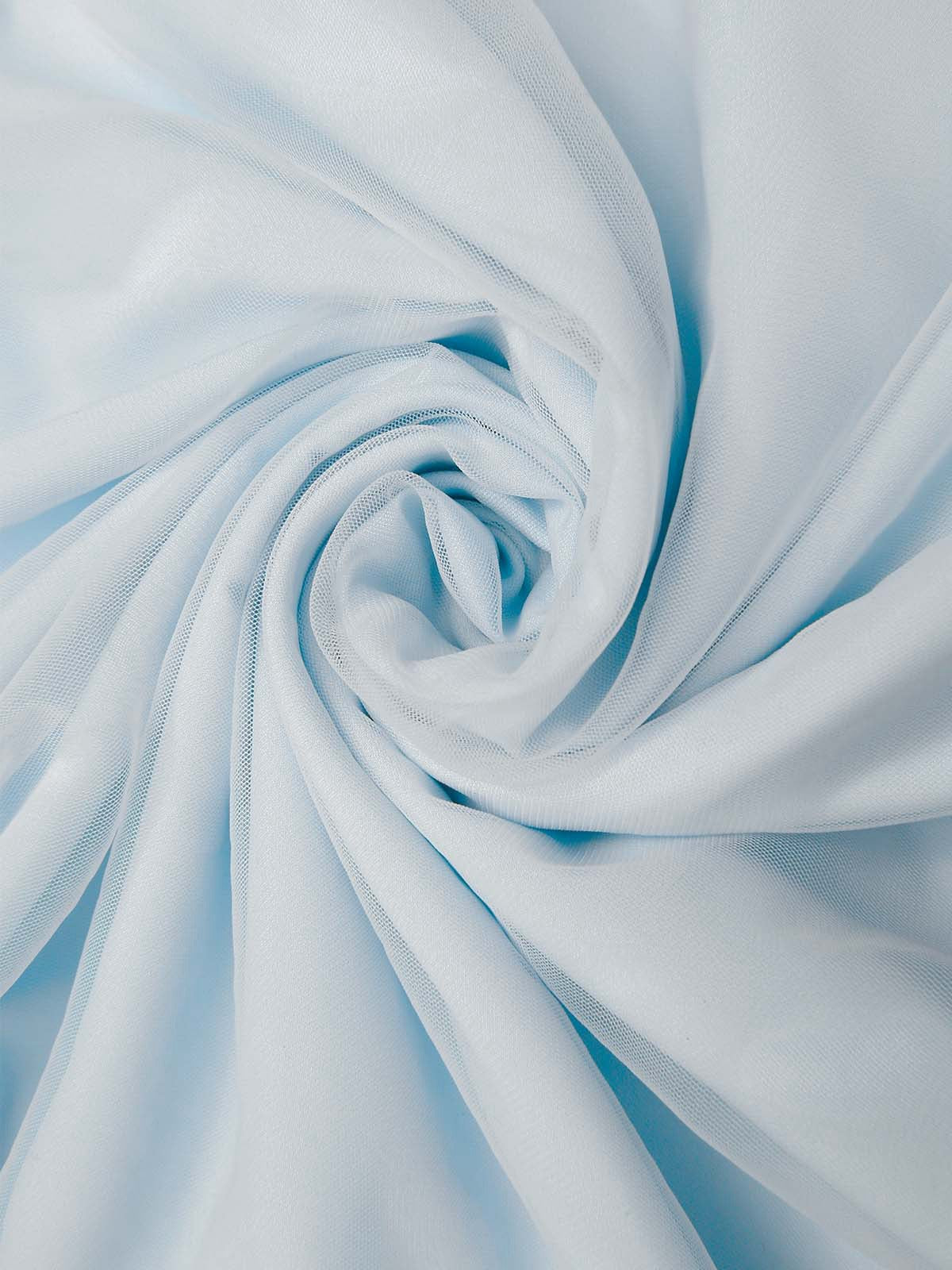 Blue 1940s Ruffle Sleeve Plush Trim Tulle Nightgown - Image 10