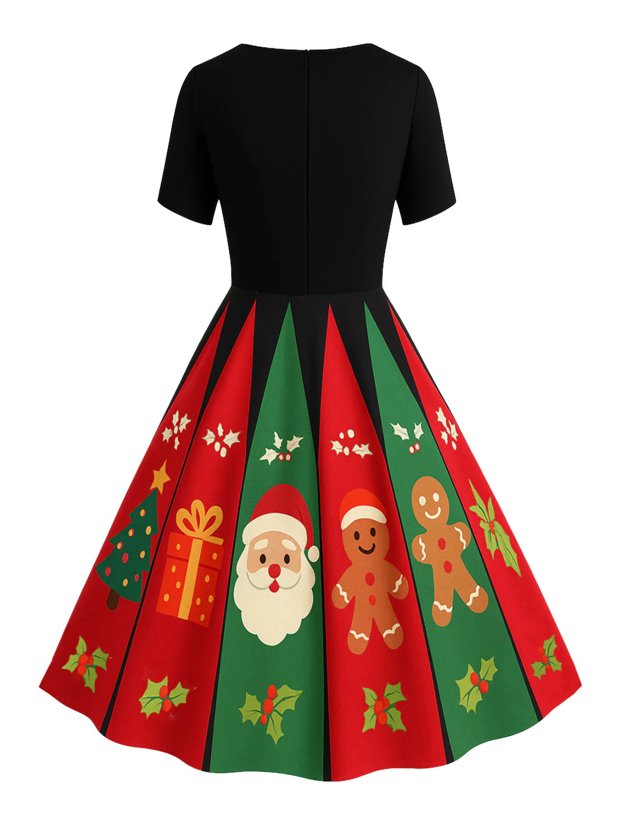 Pink 1950s Christmas Snowflake Swing Dress - Image 11