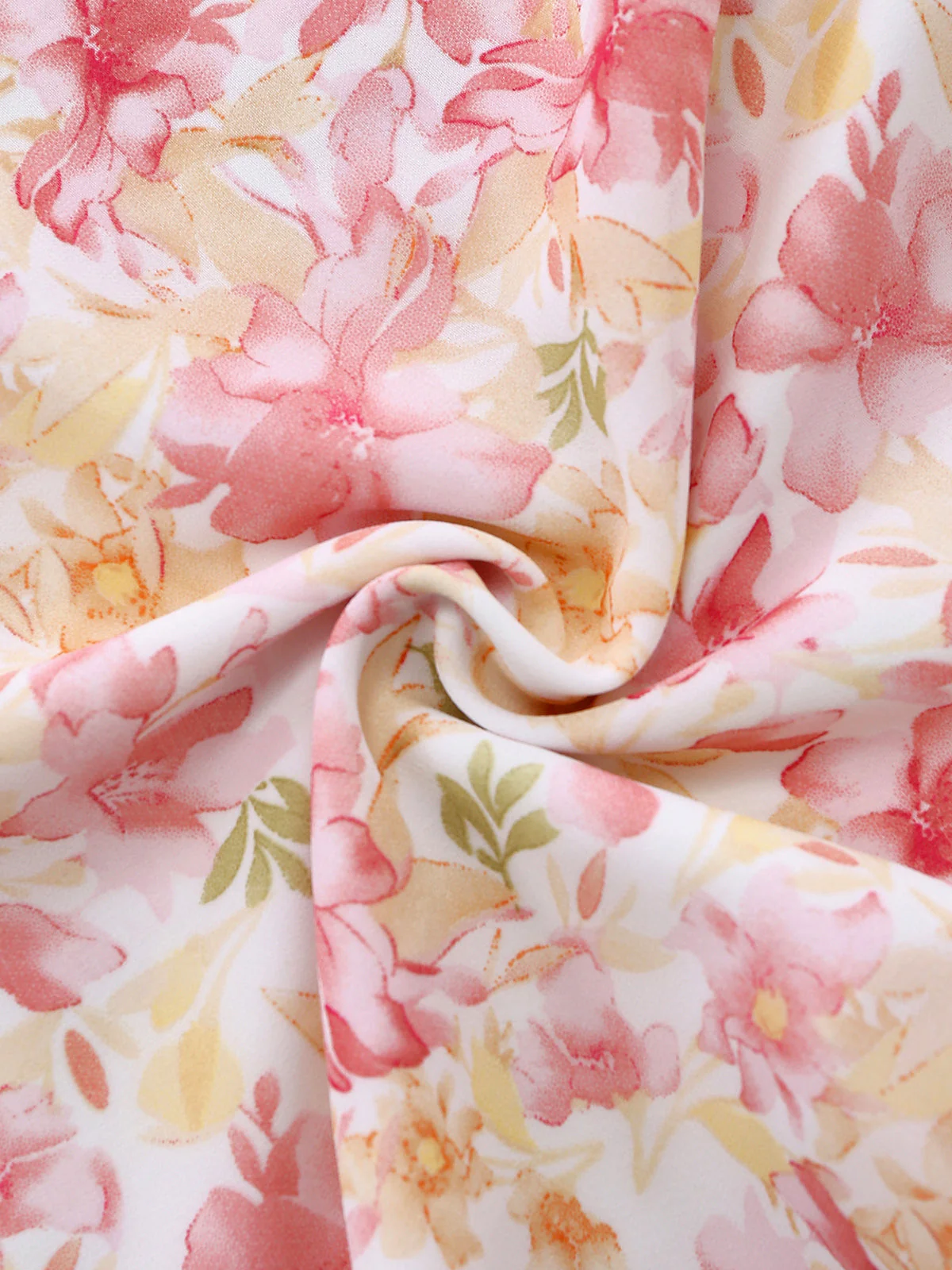 Pink 1950s Floral Sweetheart Neck Bow Dress - Image 6