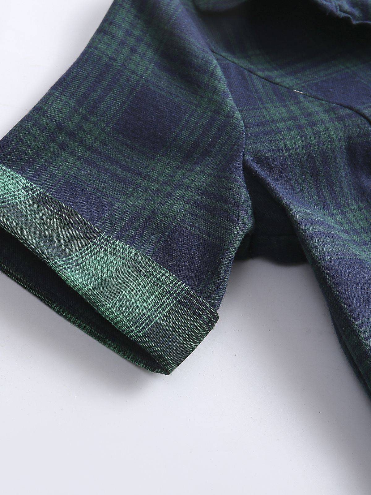 Plaids 1950s Buttoned Belted Swing Dress - Image 11