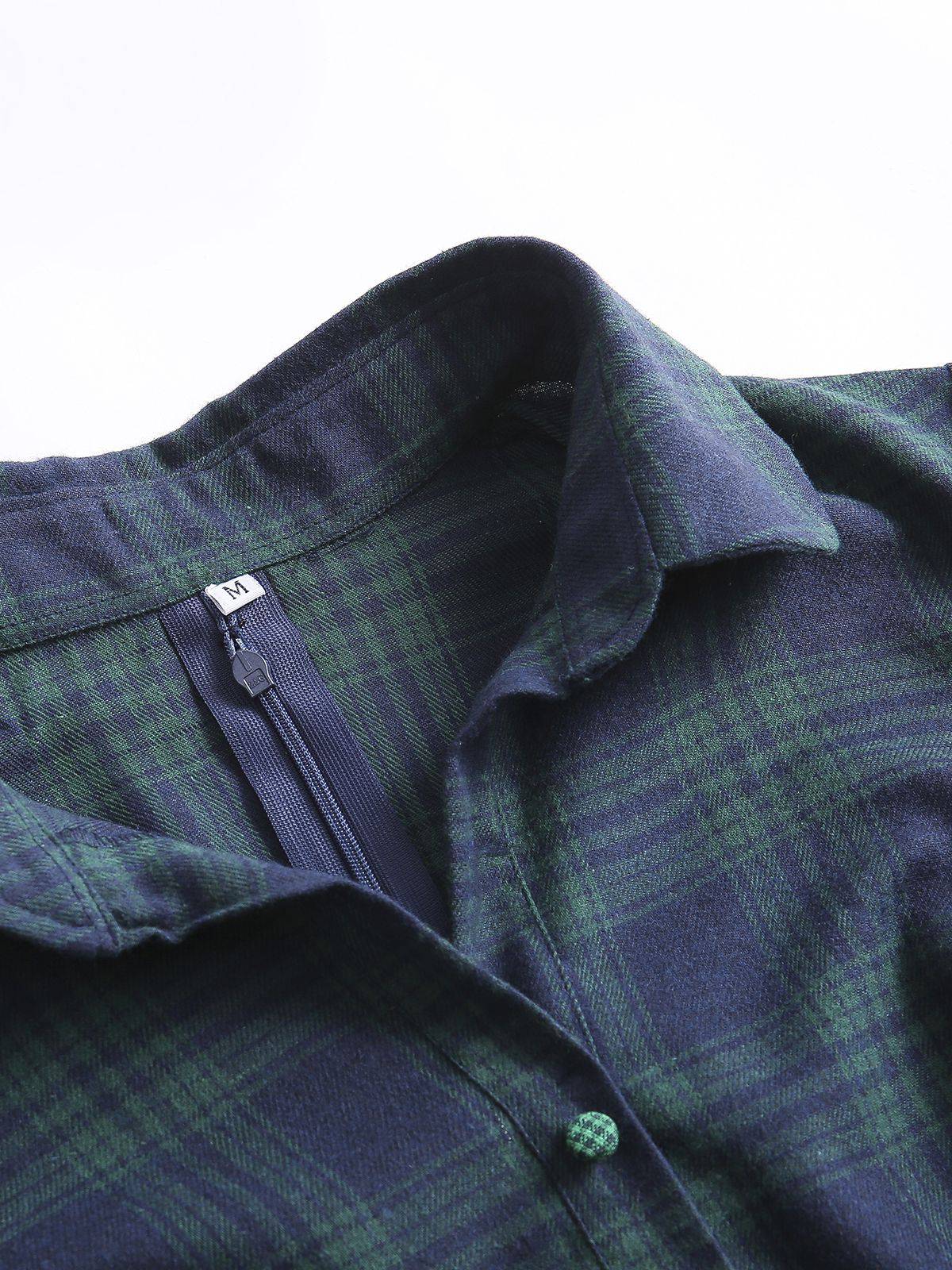 Plaids 1950s Buttoned Belted Swing Dress - Image 12