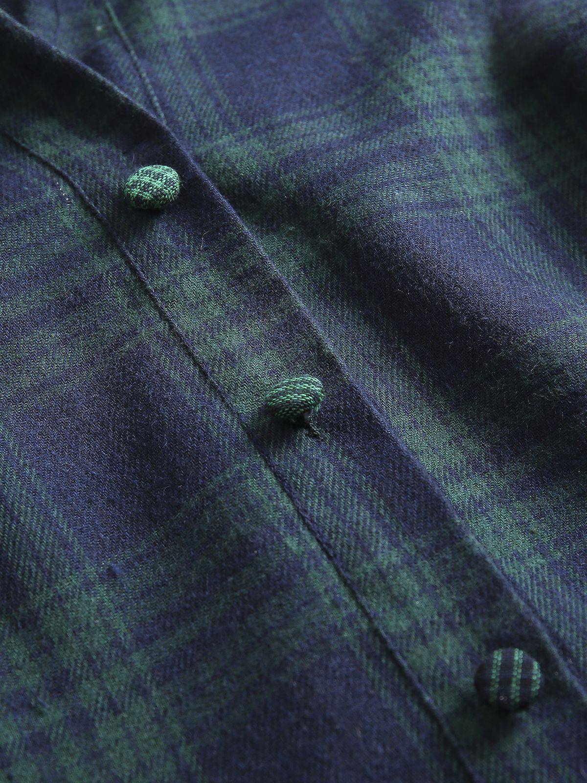 Plaids 1950s Buttoned Belted Swing Dress - Image 13