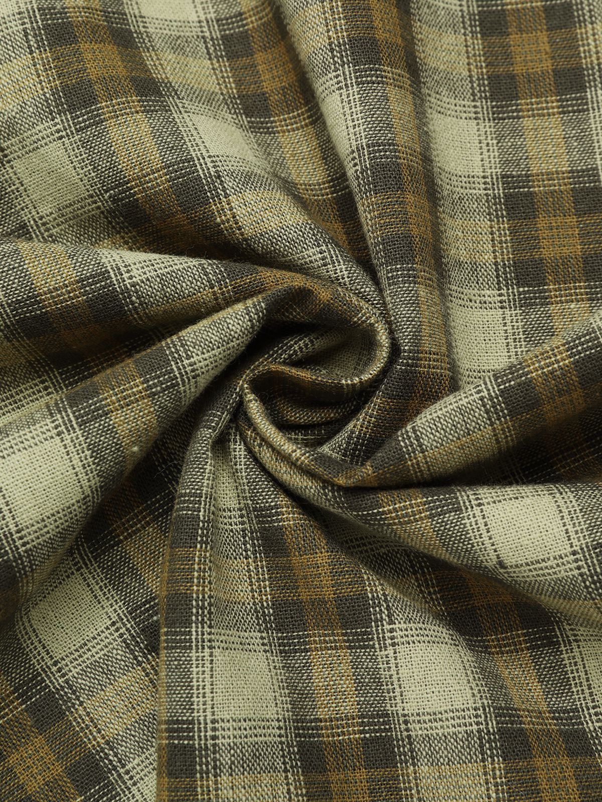 Plaids 1950s Buttoned Belted Swing Dress - Image 4