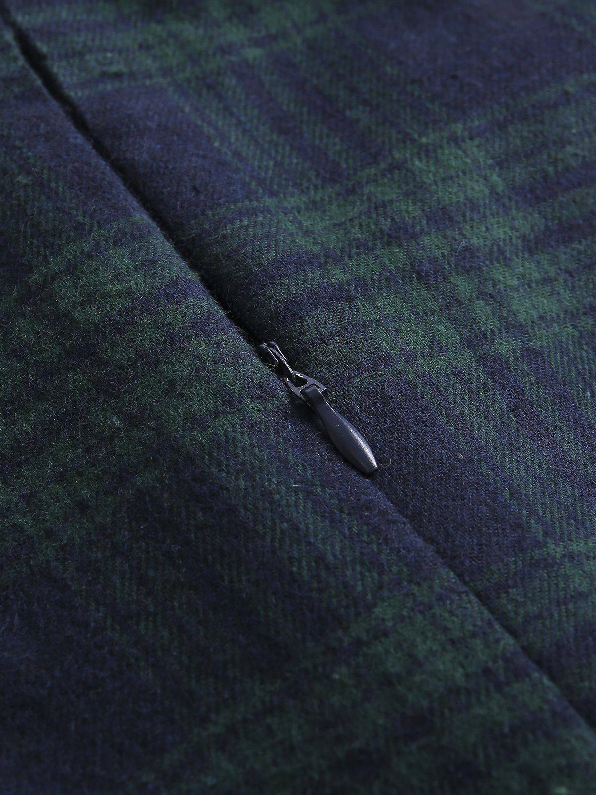 Plaids 1950s Buttoned Belted Swing Dress - Image 8