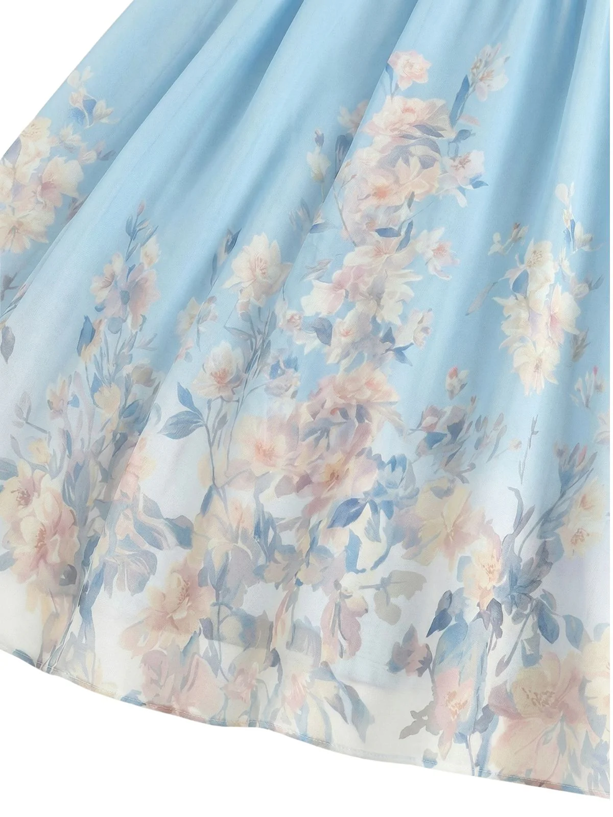 [Pre-Sale] 1940s Floral V-Neck Sleeveless Midi Dress - Image 4