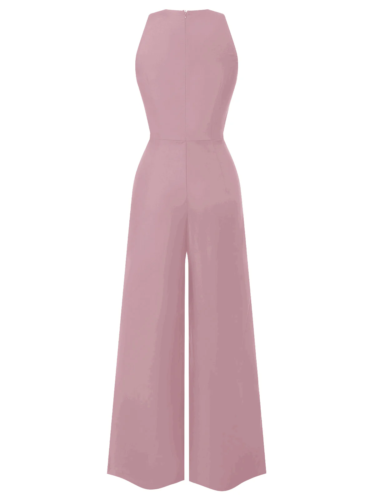Green 1950s Sleeveless Buttoned Solid Jumpsuit - Image 4