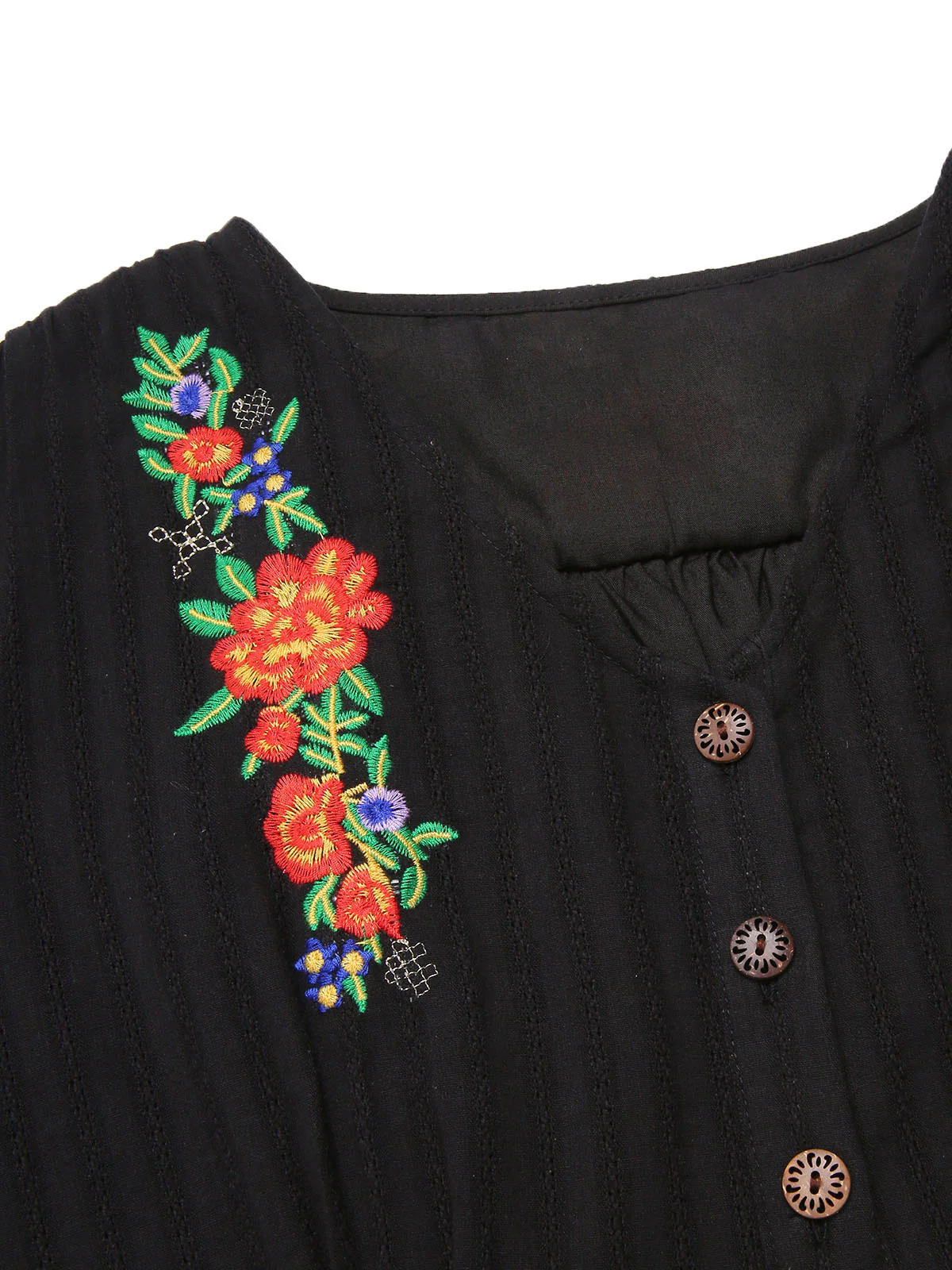 Pure Cotton Beige 1940s V-Neck Floral Dress - Image 14