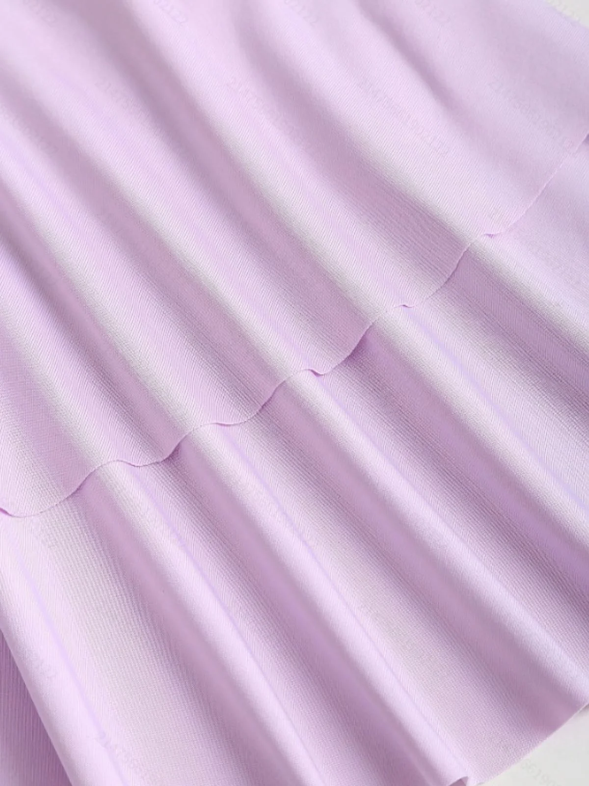 Purple 1960s Backless Ruffle Metal Detail Cake Dress - Image 4